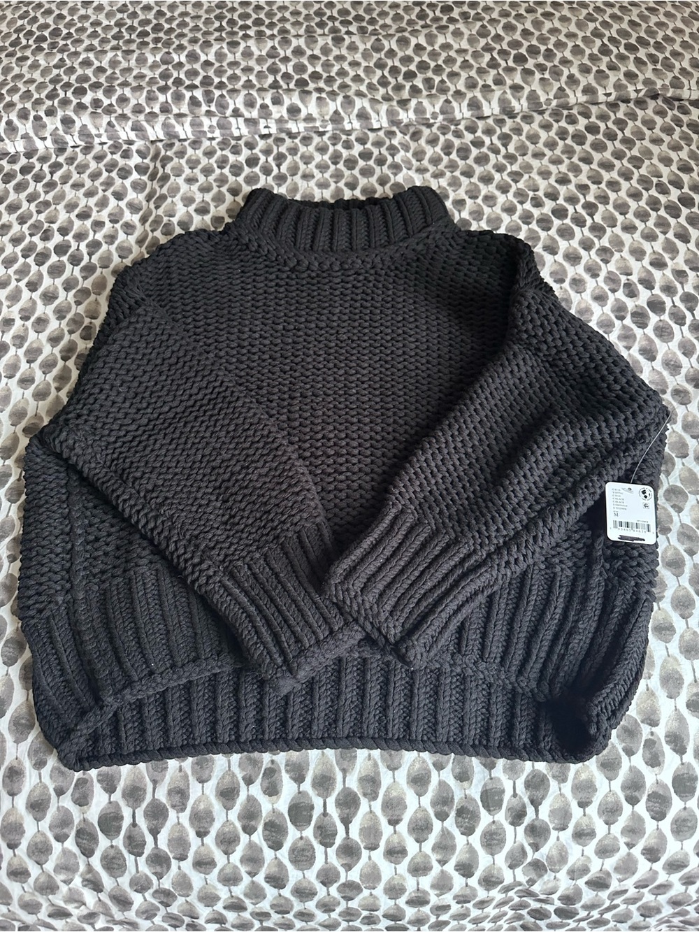 *FREE PEOPLE*Chunky Knit Black Women's Sweater